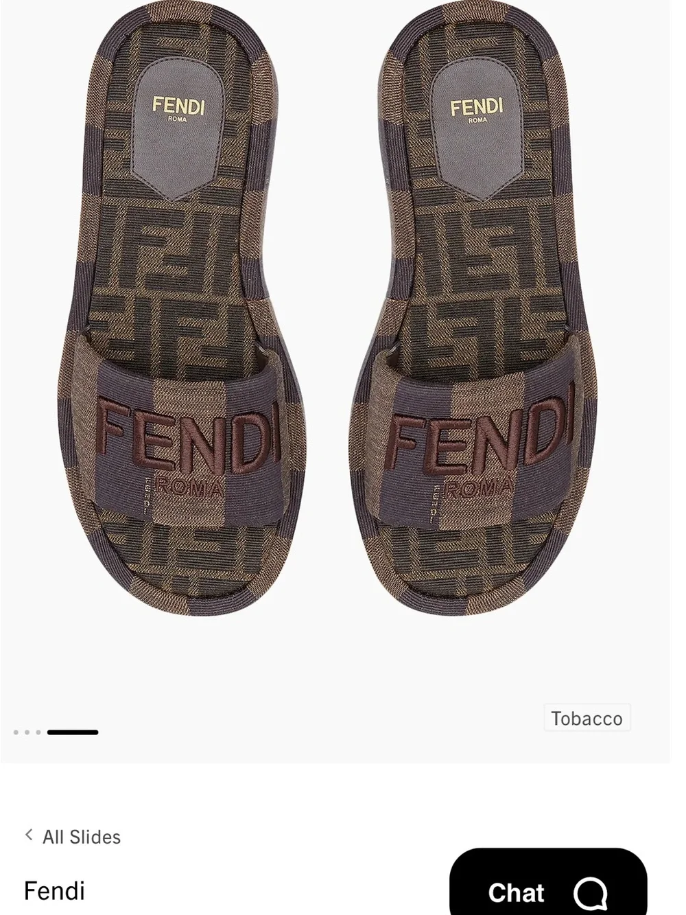 Fendi Brown and Dark Brown FF Logo Slide Sandals